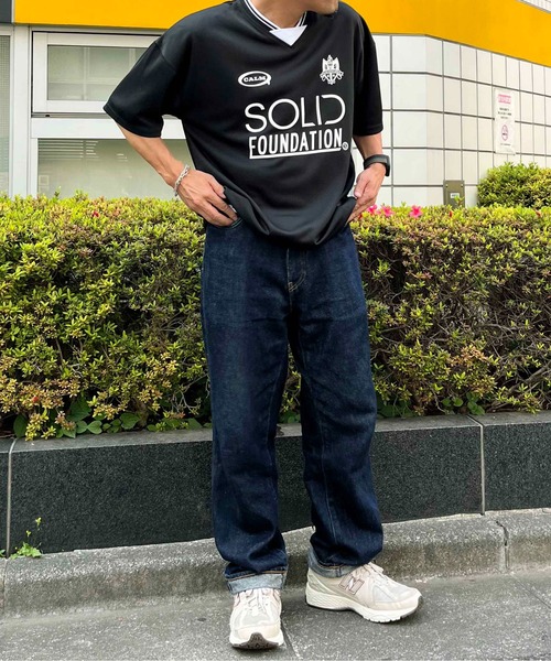 NO NEED（ノーニード）の「カットメッシュ サッカーゲームシャツ　ユニセックス/ユニフォーム/フットボール（Tシャツ/カットソー・メンズ・ホワイト/ブラック/ネイビー・M/L）」の20枚目の写真