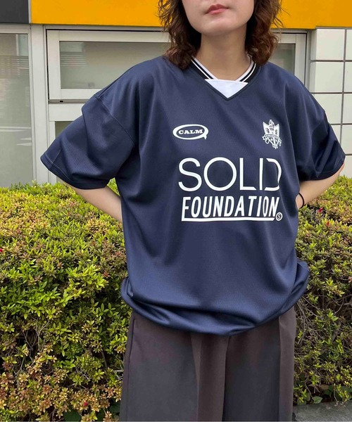 NO NEED（ノーニード）の「カットメッシュ サッカーゲームシャツ　ユニセックス/ユニフォーム/フットボール（Tシャツ/カットソー・メンズ・ホワイト/ブラック/ネイビー・M/L）」の21枚目の写真