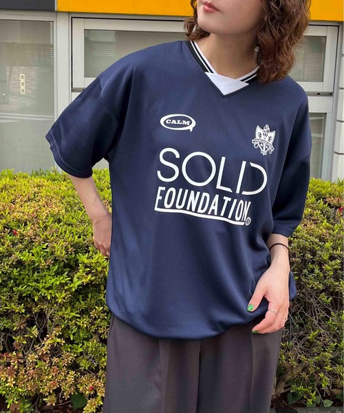 NO NEED（ノーニード）の「カットメッシュ サッカーゲームシャツ　ユニセックス/ユニフォーム/フットボール（Tシャツ/カットソー・メンズ・ホワイト/ブラック/ネイビー・M/L）」の22枚目の写真