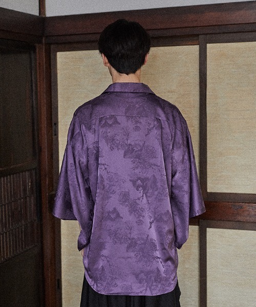 アクシーズ　和風ブラウス　パープル 和風ブラウス | レディース服・レディースファッションなら