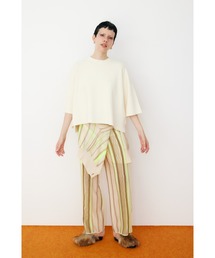 Sheer stripe knit pants シアーストライブニットパンツ