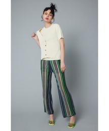 Sheer stripe knit pants シアーストライブニットパンツ