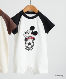 Disney（ディズニー）の「【Disney/ディズニー】サガラ刺繍ラグラン半袖カバーオール（ロンパース）」