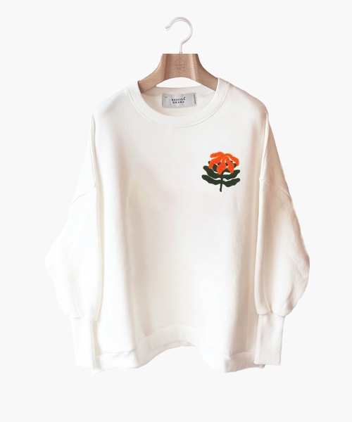 bedsidedrama（ベットサイドドラマ）の「Seed Relax Sweat（スウェット・レディース・ホワイト系3/ホワイト系5/ブラック系2/ブラック系4/ホワイト系1/ホワイト系2/ブラック系5/グレー系2/グレー系3/グレー系4/グレー系5/ホワイト系4/ブラック系1/ブラック系3/グレー系1・1/2）」の2枚目の写真