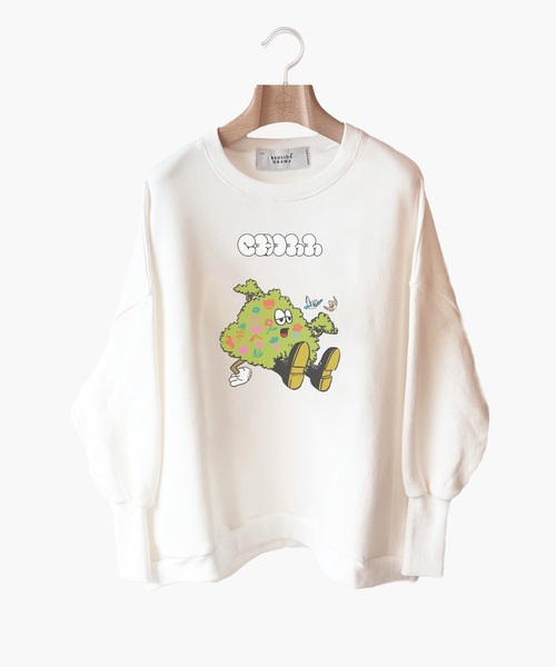 bedsidedrama（ベットサイドドラマ）の「Seed Relax Sweat（スウェット・レディース・ホワイト系3/ホワイト系5/ブラック系2/ブラック系4/ホワイト系1/ホワイト系2/ブラック系5/グレー系2/グレー系3/グレー系4/グレー系5/ホワイト系4/ブラック系1/ブラック系3/グレー系1・1/2）」の4枚目の写真