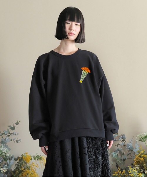 bedsidedrama（ベットサイドドラマ）の「Seed Relax Sweat（スウェット・レディース・ホワイト系3/ホワイト系5/ブラック系2/ブラック系4/ホワイト系1/ホワイト系2/ブラック系5/グレー系2/グレー系3/グレー系4/グレー系5/ホワイト系4/ブラック系1/ブラック系3/グレー系1・1/2）」の6枚目の写真