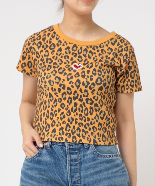 RNA（アールエヌエー）の「M2241 ＦＩＲＥ　ＨＥＡＲＴフライスミニＴ（Tシャツ/カットソー・レディース・レオパード/ゼブラ/ブラック・MEDIUM）」の9枚目の写真