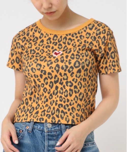 RNA（アールエヌエー）の「M2241 ＦＩＲＥ　ＨＥＡＲＴフライスミニＴ（Tシャツ/カットソー・レディース・レオパード/ゼブラ/ブラック・MEDIUM）」の6枚目の写真
