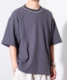 GLOSTER | 【GLOSTER/グロスター】配色ステッチ ポリエステルワッフルTシャツ(Tシャツ/カットソー)