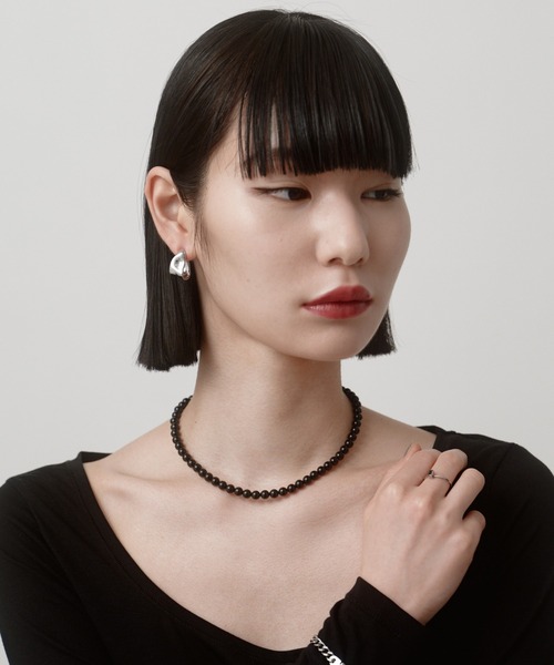 novice（ノーヴィス）の「【novice】Nuance Flat Hoop Pierce［Stainless］（ピアス（両耳用）・レディース・ゴールド/シルバー・FREE）」の9枚目の写真