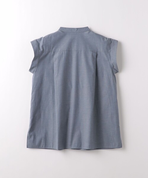 green label relaxing（グリーンレーベルリラクシング）の「フロント フリル フレンチスリーブ ブラウス 2（シャツ/ブラウス・レディース・ネイビー/ホワイト/ライトブルー・FREE）」の13枚目の写真