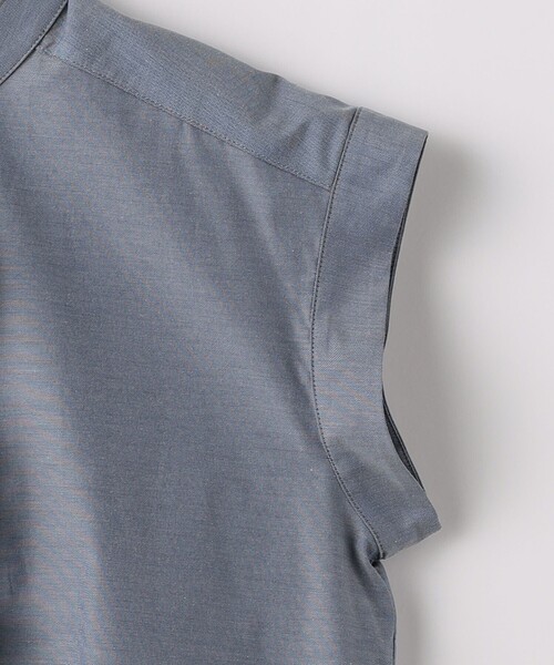 green label relaxing（グリーンレーベルリラクシング）の「フロント フリル フレンチスリーブ ブラウス 2（シャツ/ブラウス・レディース・ネイビー/ホワイト/ライトブルー・FREE）」の15枚目の写真