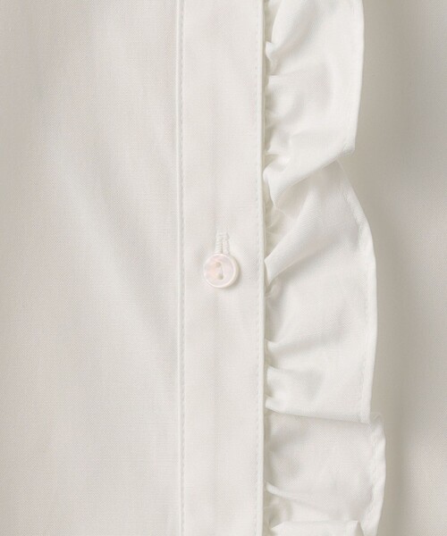 green label relaxing（グリーンレーベルリラクシング）の「フロント フリル フレンチスリーブ ブラウス 2（シャツ/ブラウス・レディース・ネイビー/ホワイト/ライトブルー・FREE）」の21枚目の写真