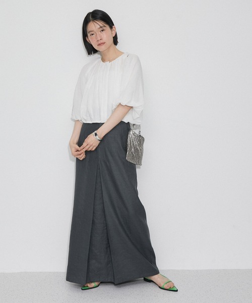 【新品タグ付き・完売品】アダムエロペ　サステナブル　バルーンスリーブブラウス ADAM ET ROPÉ FEMME(アダム エ ロペ ファム) / 【サステナブル