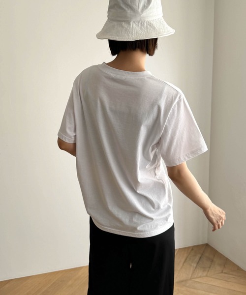 CANAL JEAN（キャナルジーン）の「El mar　SOMETIMES半袖Tシャツ（Tシャツ/カットソー・レディース・ホワイト/チャコールグレー・ONE SIZE）」の13枚目の写真