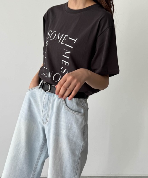 CANAL JEAN（キャナルジーン）の「El mar　SOMETIMES半袖Tシャツ（Tシャツ/カットソー・レディース・ホワイト/チャコールグレー・ONE SIZE）」の15枚目の写真