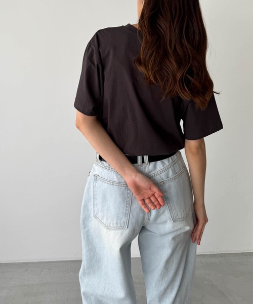 CANAL JEAN（キャナルジーン）の「El mar　SOMETIMES半袖Tシャツ（Tシャツ/カットソー・レディース・ホワイト/チャコールグレー・ONE SIZE）」の5枚目の写真