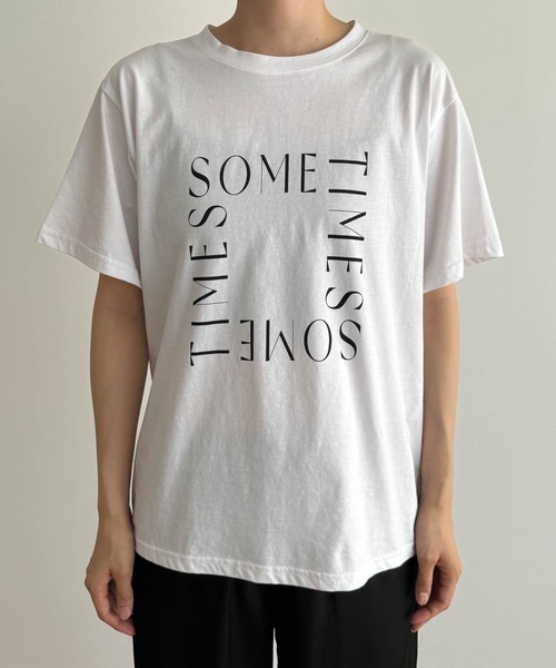 CANAL JEAN（キャナルジーン）の「El mar　SOMETIMES半袖Tシャツ（Tシャツ/カットソー・レディース・ホワイト/チャコールグレー・ONE SIZE）」の7枚目の写真