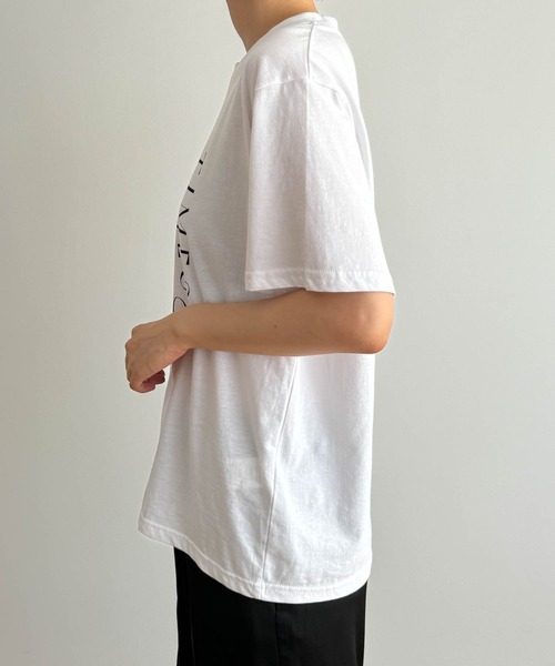 CANAL JEAN（キャナルジーン）の「El mar　SOMETIMES半袖Tシャツ（Tシャツ/カットソー・レディース・ホワイト/チャコールグレー・ONE SIZE）」の8枚目の写真