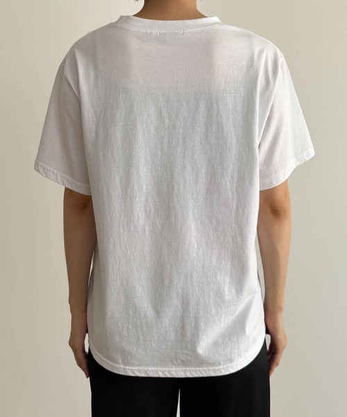 CANAL JEAN（キャナルジーン）の「El mar　SOMETIMES半袖Tシャツ（Tシャツ/カットソー・レディース・ホワイト/チャコールグレー・ONE SIZE）」の9枚目の写真