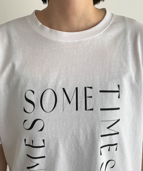 CANAL JEAN（キャナルジーン）の「El mar　SOMETIMES半袖Tシャツ（Tシャツ/カットソー・レディース・ホワイト/チャコールグレー・ONE SIZE）」の10枚目の写真