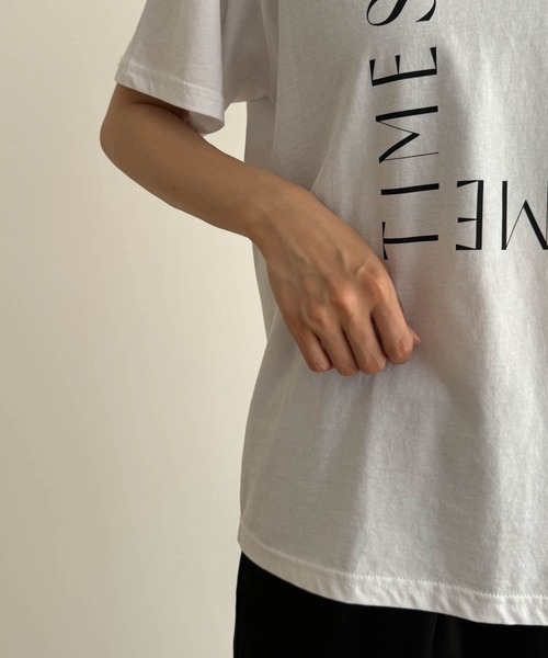 CANAL JEAN（キャナルジーン）の「El mar　SOMETIMES半袖Tシャツ（Tシャツ/カットソー・レディース・ホワイト/チャコールグレー・ONE SIZE）」の3枚目の写真