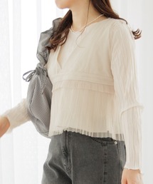 flower | プリーツチュールビスチェ(キャミソール)