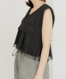 flower | プリーツチュールビスチェ(キャミソール)