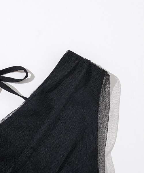 flower(フラワー)の「プリーツチュールビスチェ(キャミソール・レディース・ブラック/ライトベージュ・FREE)」の21枚目の写真