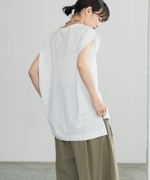 セール】ノースリーブチュニックカットソー（Tシャツ/カットソー