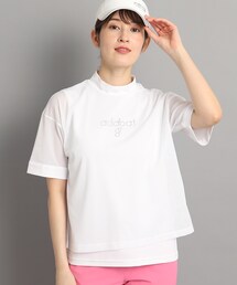 adabat | レイヤード風 半袖モックネックプルオーバー(Tシャツ/カットソー)