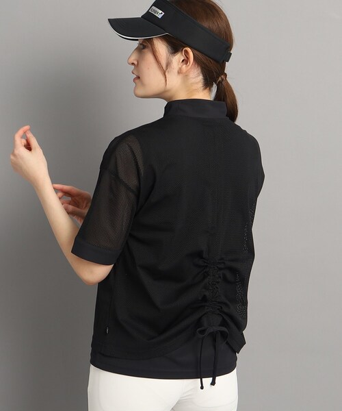 adabat（アダバット）の「◆レイヤード風 半袖モックネックプルオーバー（Tシャツ/カットソー・レディース・ブラック/ホワイト・42/40/38/36）」の12枚目の写真