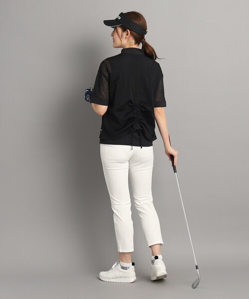 adabat（アダバット）の「◆レイヤード風 半袖モックネックプルオーバー（Tシャツ/カットソー・レディース・ブラック/ホワイト・42/40/38/36）」の13枚目の写真