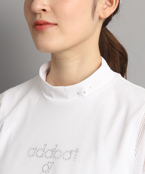 adabat（アダバット）の「◆レイヤード風 半袖モックネックプルオーバー（Tシャツ/カットソー・レディース・ブラック/ホワイト・42/40/38/36）」の8枚目の写真