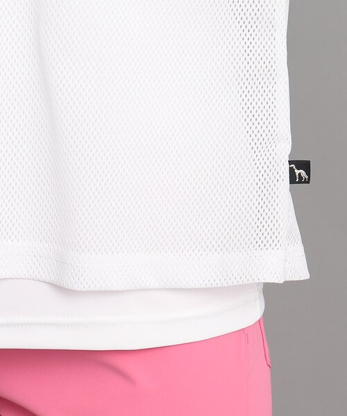 adabat（アダバット）の「◆レイヤード風 半袖モックネックプルオーバー（Tシャツ/カットソー・レディース・ブラック/ホワイト・42/40/38/36）」の10枚目の写真