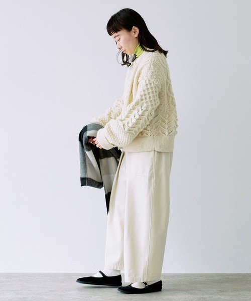 yuni（ユニ ）の「ネパールハンドニット ショート丈カーディガン