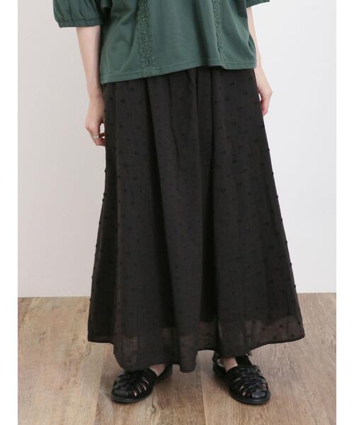 Samansa Mos2（サマンサ モスモス）の「ドビーパッチワークスカート（スカート・レディース・キナリ/オフホワイト/ブラック・F）」の3枚目の写真