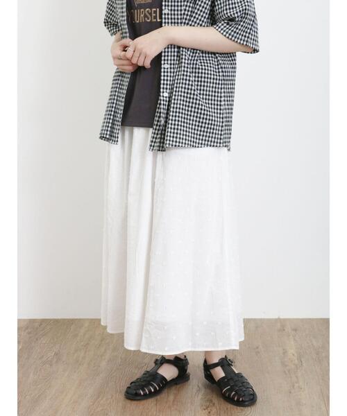 Samansa Mos2（サマンサ モスモス）の「ドビーパッチワークスカート（スカート・レディース・キナリ/オフホワイト/ブラック・F）」の13枚目の写真