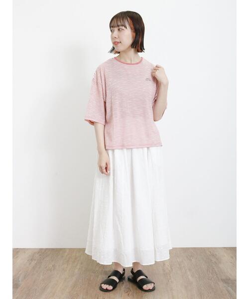 Samansa Mos2（サマンサ モスモス）の「ドビーパッチワークスカート（スカート・レディース・キナリ/オフホワイト/ブラック・F）」の18枚目の写真