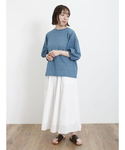 Samansa Mos2（サマンサ モスモス）の「ドビーパッチワークスカート（スカート・レディース・キナリ/オフホワイト/ブラック・F）」の20枚目の写真