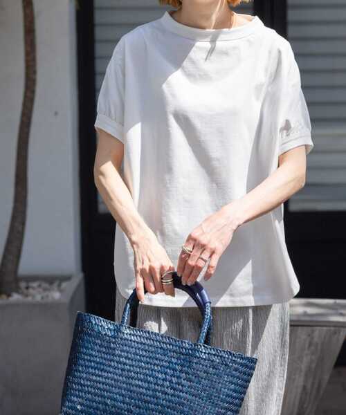 FORK&SPOON（フォークアンドスプーン）の「FORK&SPOON　ボトルネックギャザースリーブプルオーバー（Tシャツ/カットソー・レディース・グレー/ライトブルー/チャコールグレー/ホワイト・1）」の2枚目の写真