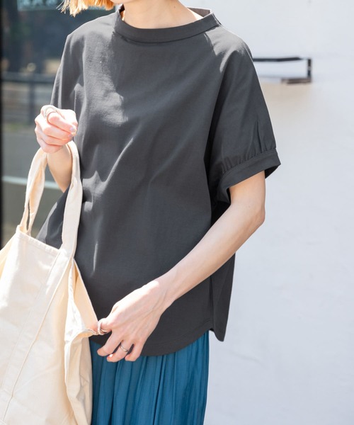 FORK&SPOON（フォークアンドスプーン）の「FORK&SPOON　ボトルネックギャザースリーブプルオーバー（Tシャツ/カットソー・レディース・グレー/ライトブルー/チャコールグレー/ホワイト・1）」の19枚目の写真