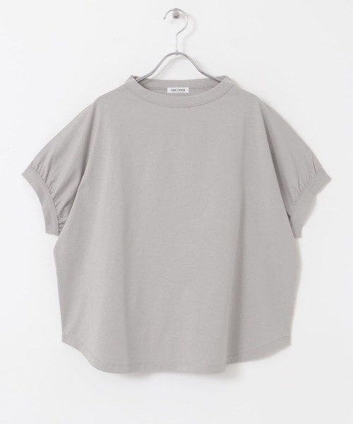 FORK&SPOON（フォークアンドスプーン）の「FORK&SPOON　ボトルネックギャザースリーブプルオーバー（Tシャツ/カットソー・レディース・グレー/ライトブルー/チャコールグレー/ホワイト・1）」の16枚目の写真