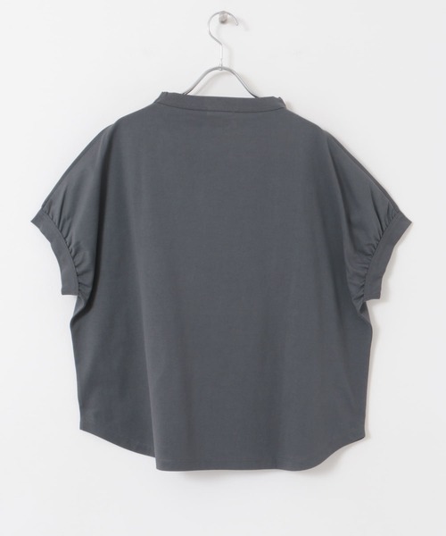 FORK&SPOON（フォークアンドスプーン）の「FORK&SPOON　ボトルネックギャザースリーブプルオーバー（Tシャツ/カットソー・レディース・グレー/ライトブルー/チャコールグレー/ホワイト・1）」の5枚目の写真