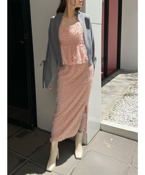 CALNAMUR（カルナムール）の「フェザーライクタイトスカート（スカート・レディース・ピンク/ブラック/アイボリー・FREE）」の7枚目の写真