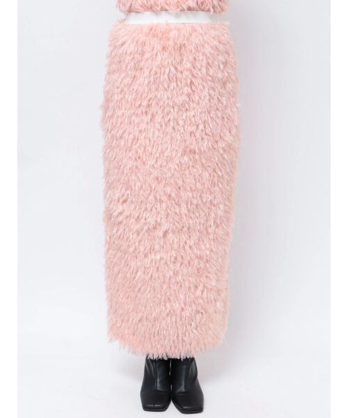 CALNAMUR（カルナムール）の「フェザーライクタイトスカート（スカート・レディース・ピンク/ブラック/アイボリー・FREE）」の9枚目の写真