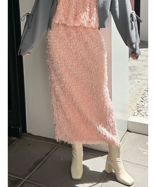 CALNAMUR（カルナムール）の「フェザーライクタイトスカート（スカート・レディース・ピンク/ブラック/アイボリー・FREE）」の20枚目の写真
