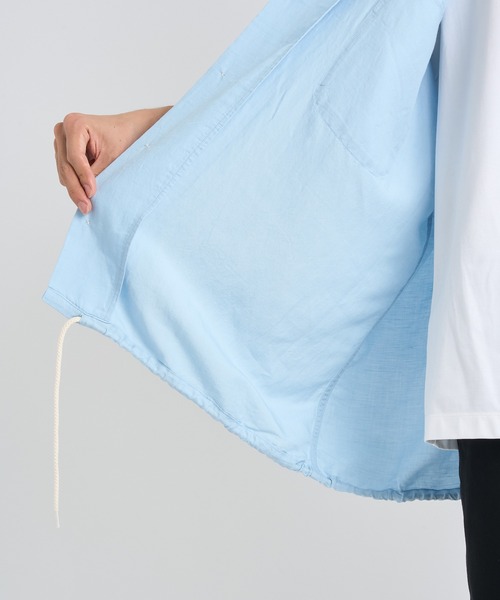 nanamica（ナナミカ）の「【nanamica / ナナミカ】 Open Collar S/S Shirt/オープンカラーキュプラヘンプショートスリーブシャツ（Tシャツ/カットソー・メンズ・サックスブルー/ダークネイビー・M/L/XL）」の13枚目の写真