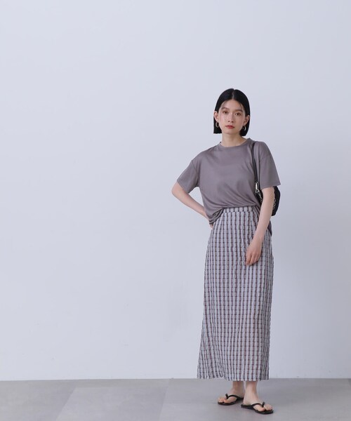 N.(N. Natural Beauty Basic)(エヌエヌナチュラルビューティーベーシック)の「◆シアー半袖Tシャツ(Tシャツ/カットソー・レディース・ホワイト/チャコールグレー/オレンジ・MEDIUM)」の14枚目の写真