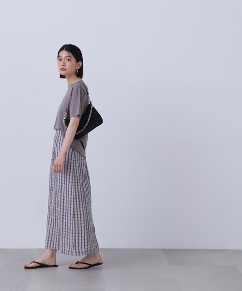N.(N. Natural Beauty Basic)(エヌエヌナチュラルビューティーベーシック)の「◆シアー半袖Tシャツ(Tシャツ/カットソー・レディース・ホワイト/チャコールグレー/オレンジ・MEDIUM)」の16枚目の写真